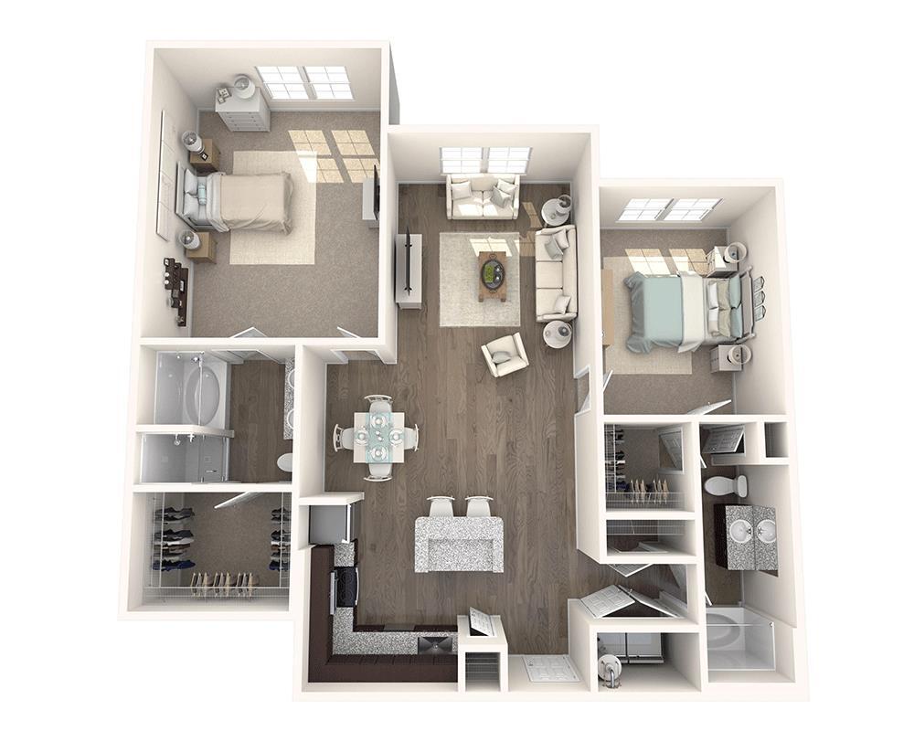 Floor Plan - Two Bedroom B2C