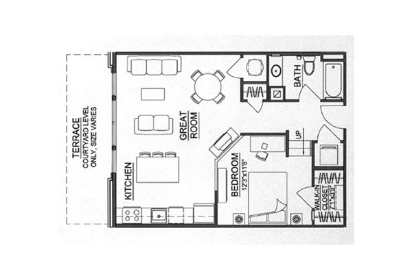 Gilbert 1A - 1 Bed, 1 Bath