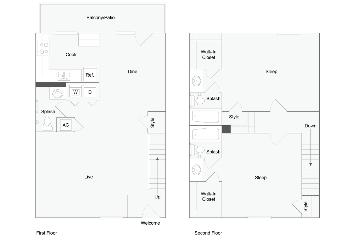 Canton | 2-Bedroom Floorplan - Canton