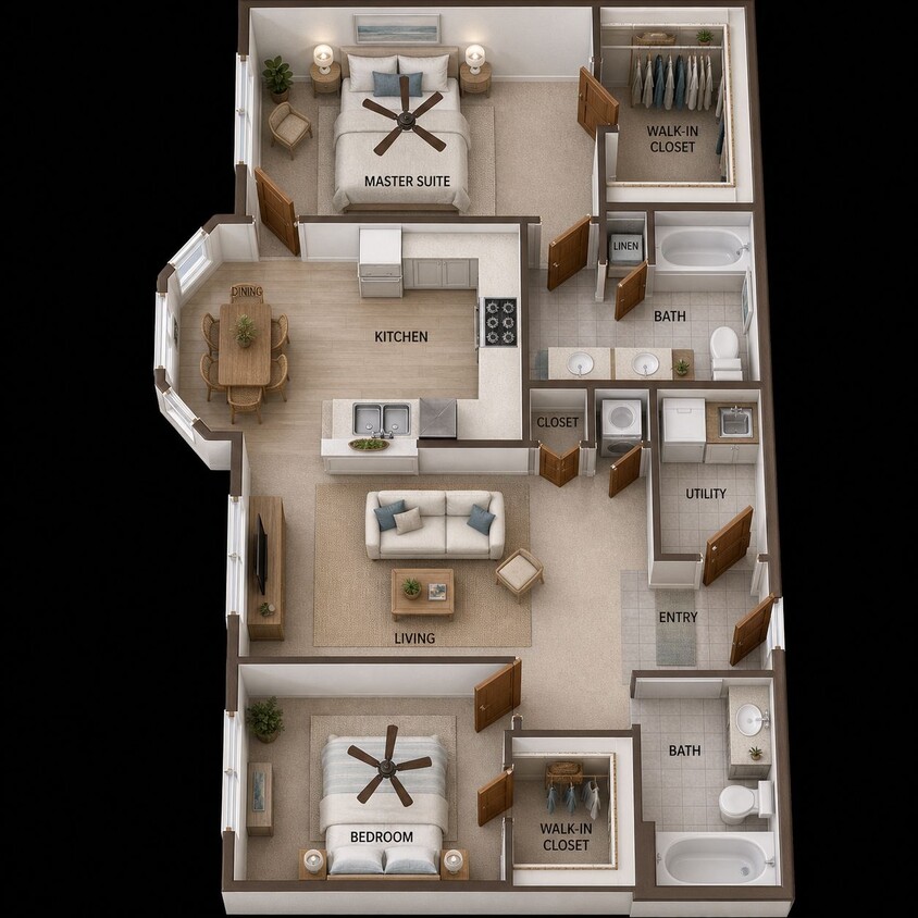 Floor Plan - 2 Bed