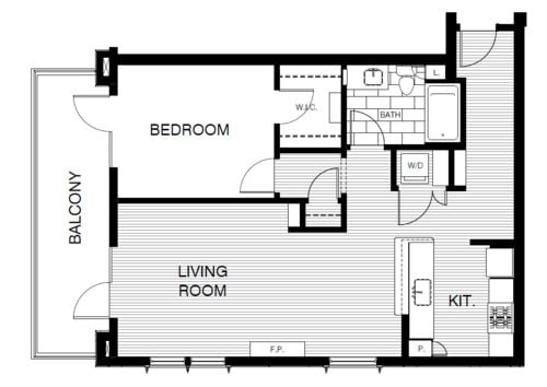 Floor Plan - 1x1 LG View 895