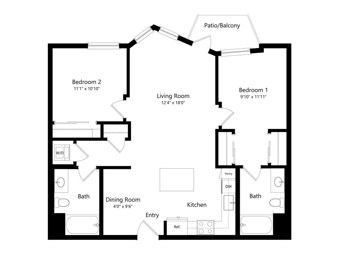 Floor Plan - 2X2 D