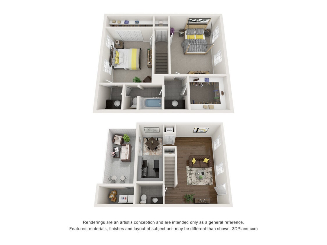 Floor Plan - 2 Bedroom 1.5 Bath