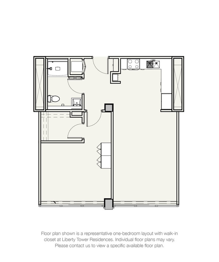 Floor Plan - One Bedroom Walk-in Closet