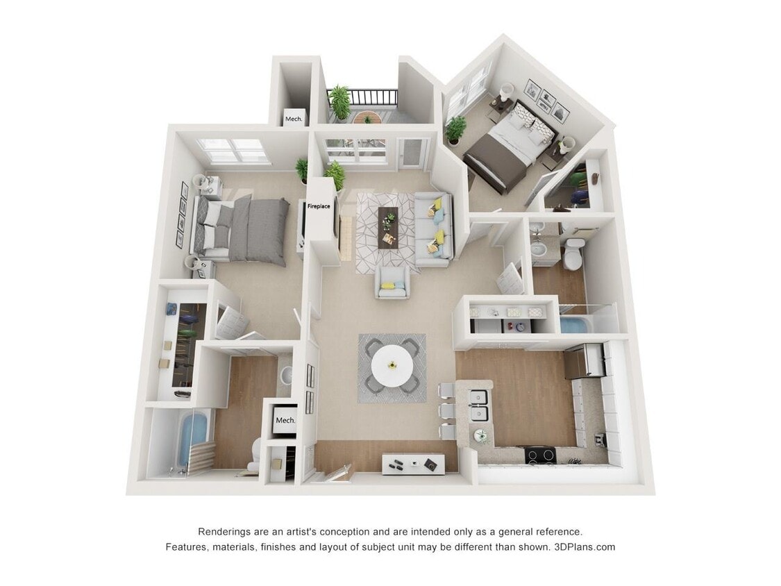 Floor Plan - Hanover 2B2B