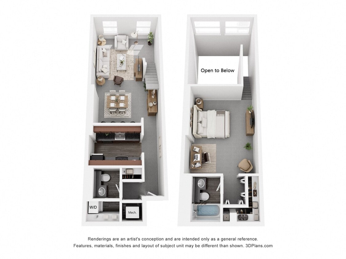 Floor Plan - 1 Bedroom Loft