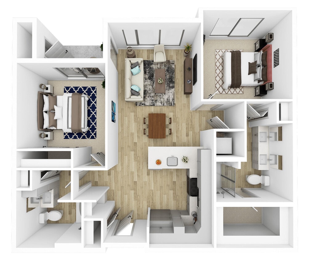 Echo floor plan Ascend at Pena Station - Echo