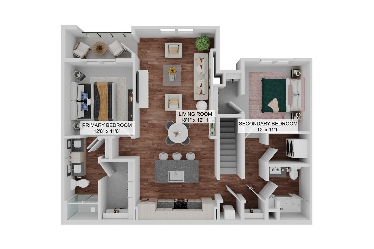 Floor Plan - The Crossing (B1U)