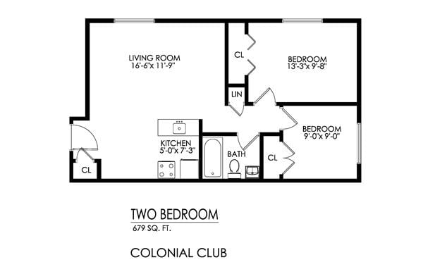 Two Bedroom - 2 Bedroom 1 Bathroom