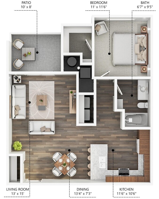 Floor Plan - A2 -  Renovated