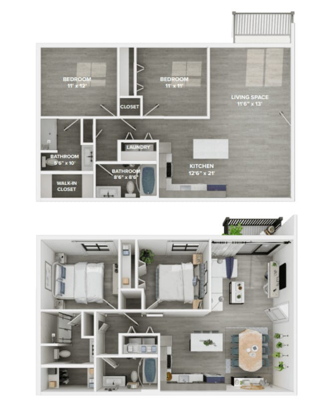 Floor Plan - Beckham 1A
