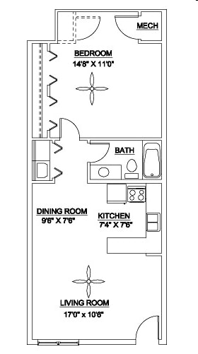 1BR/1BA - The Brightleaf GE 700