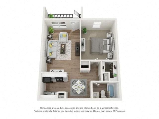 Floor Plan - 1 BEDROOM | 1 BATHROOM A