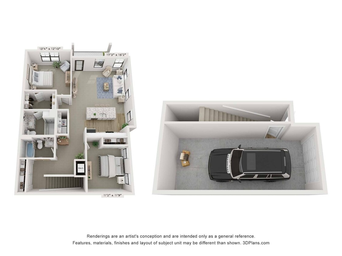 Floor Plan - Leona - Attached Garage 