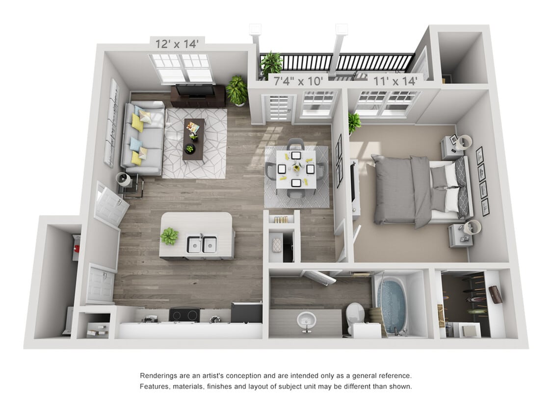 Harlowe_A1_1b 1b 773 sqft - A1 Tailored