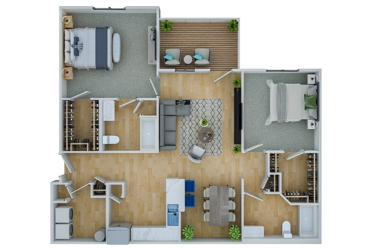 2 bedroom/2 bath - Phase I