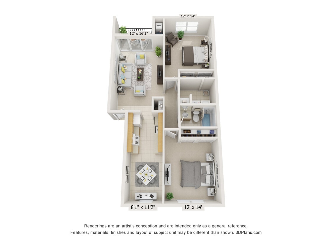 Floor Plan - Two Bedroom