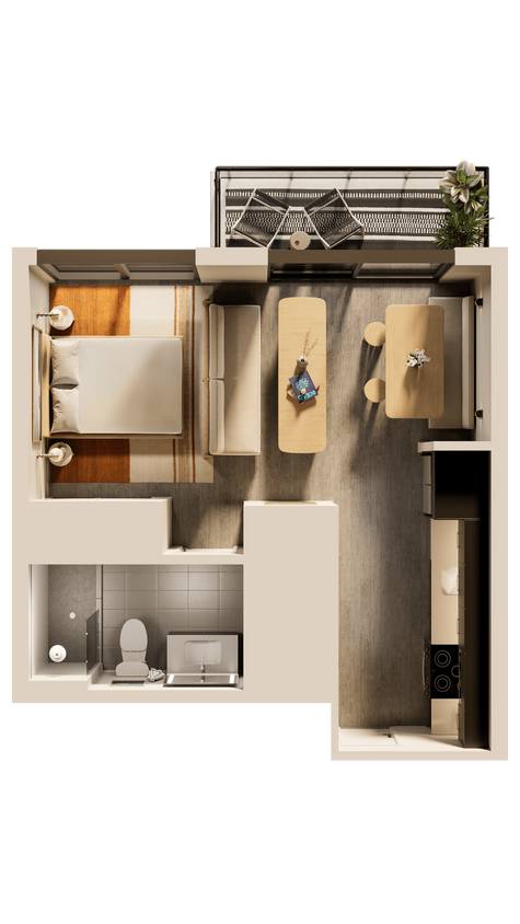 Floor Plan - Ditch Plains Studio