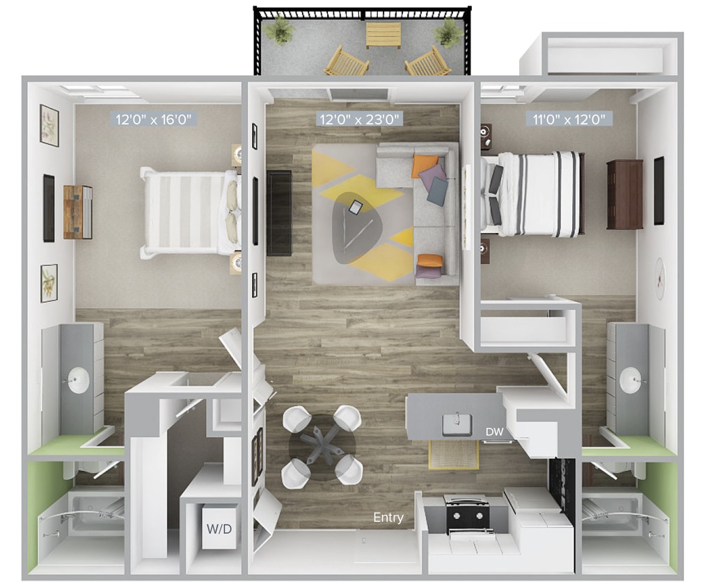 Floor Plan - B1-988-2-WD