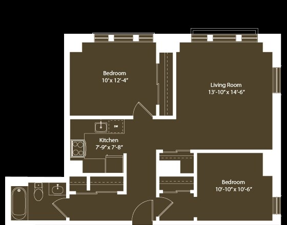 2BR/1BA - dlp2b21