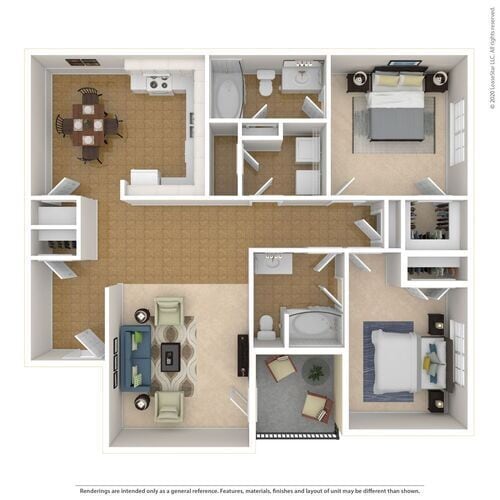 Floor Plan - The Delta - 2x2