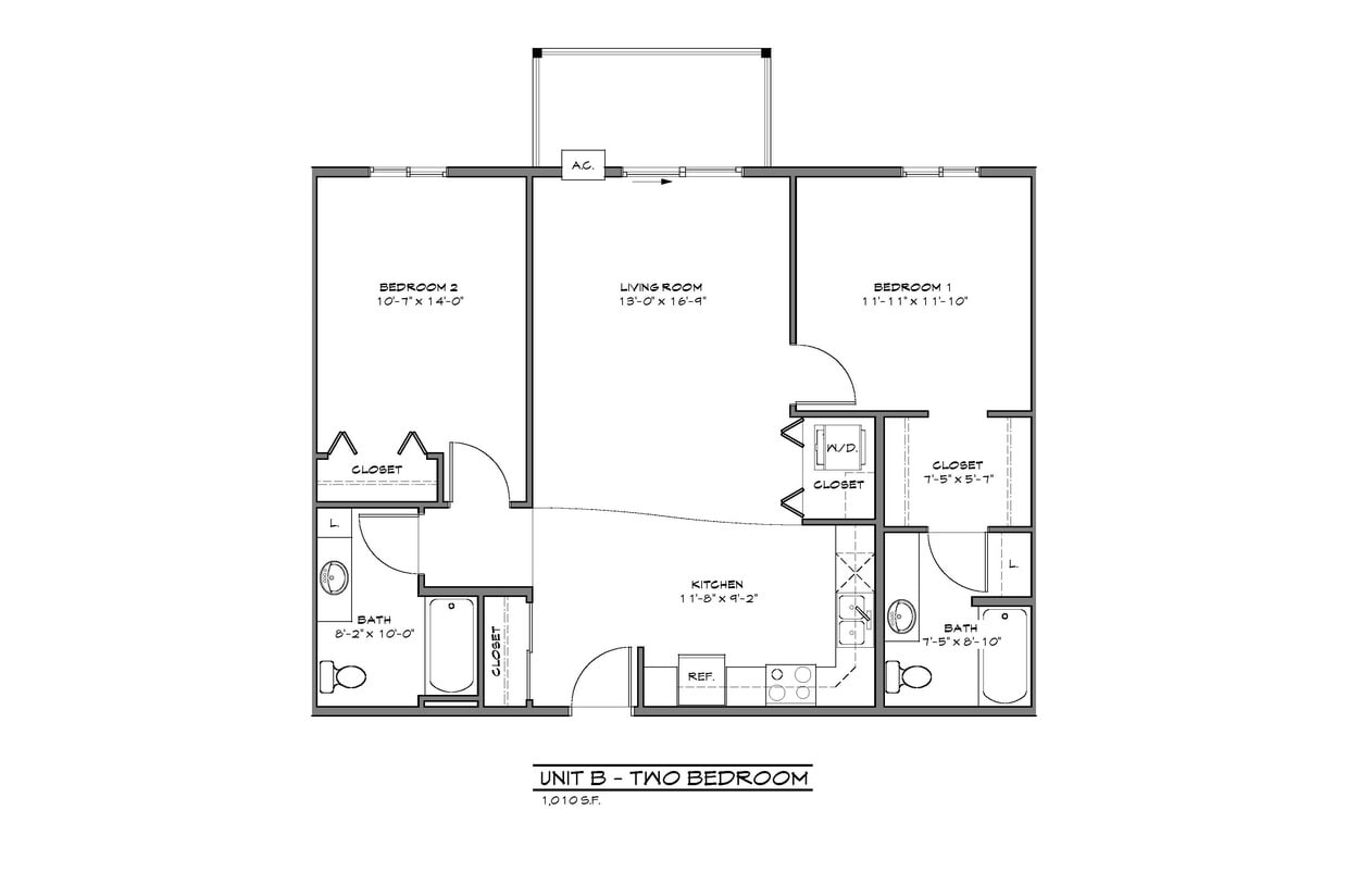 Floor Plan - Urban Meadows 4 - 2 Bed - 2 Bath