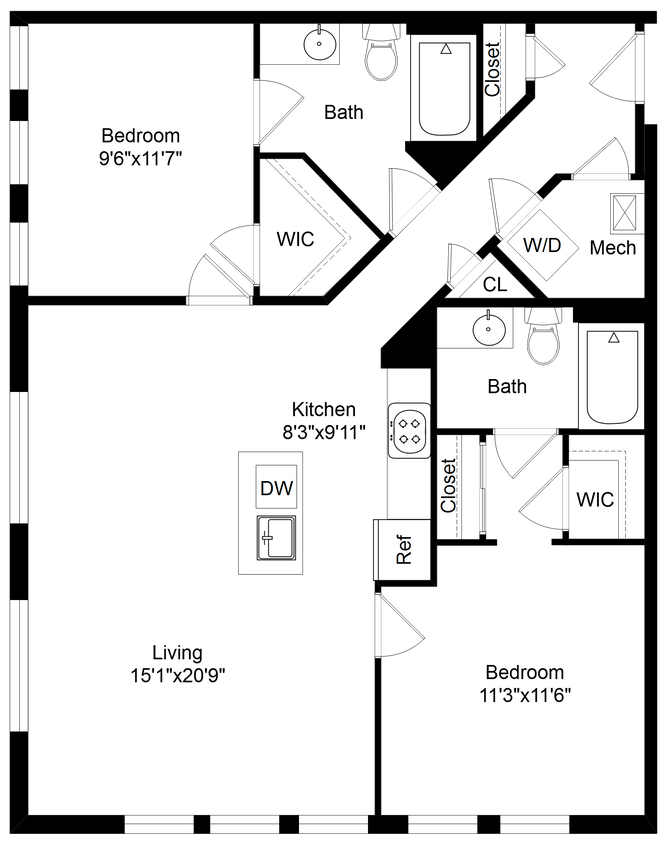 Floor Plan - 2B4
