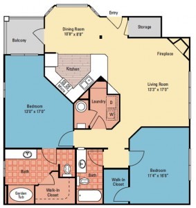The Onyx 2 - B1 - Two Bedroom, Two Bathroom