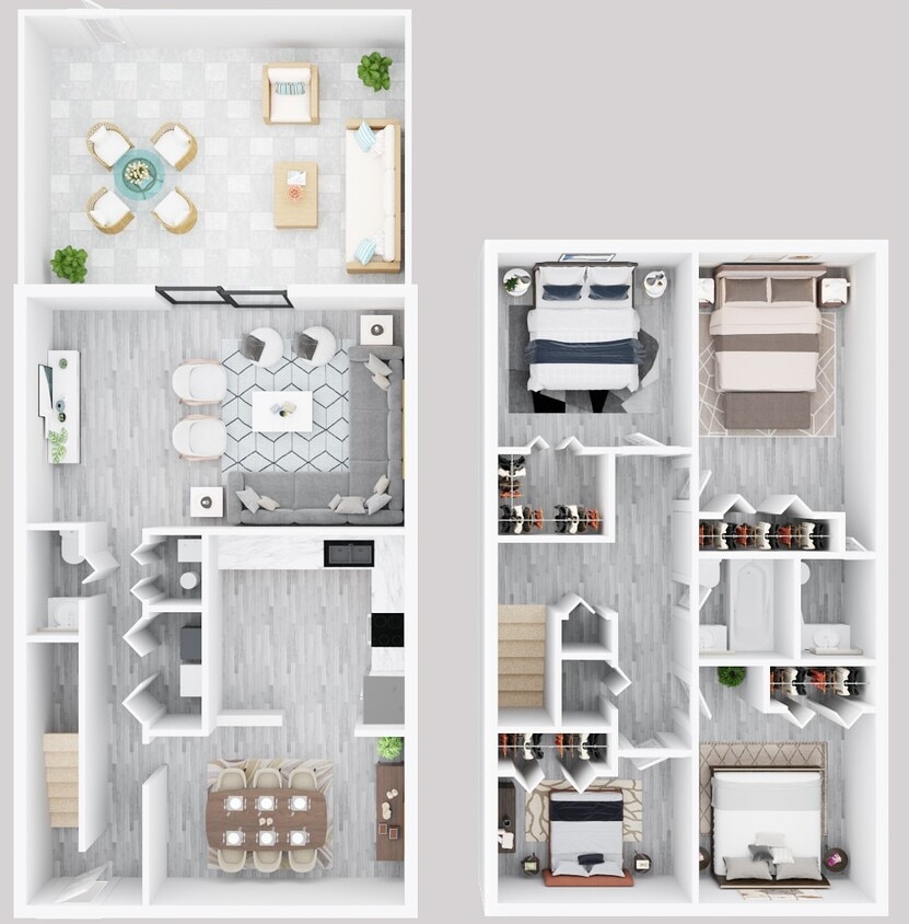 Floor Plan - Four Bedroom 2.5 Bath TH
