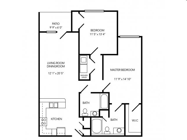 Two Bed - Two Bath Deluxe (Phase I ad II) - The Wendover