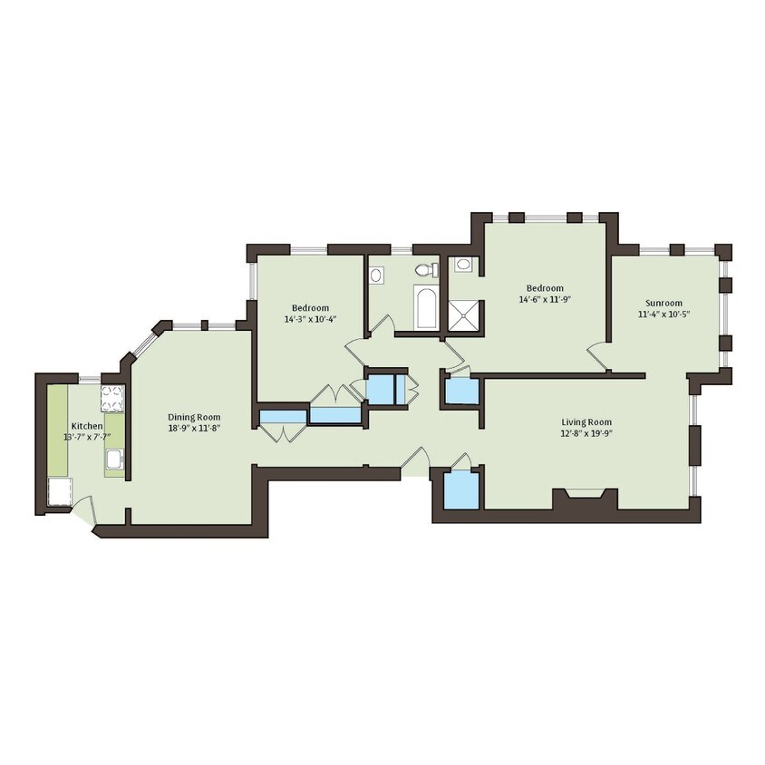 Floor Plan - 1101-3bd