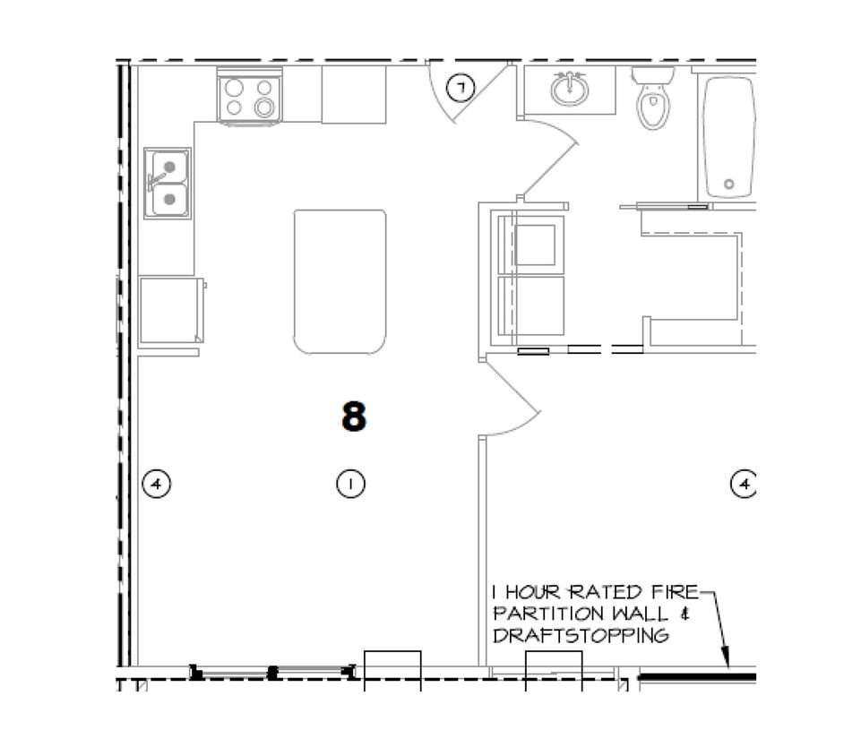 Floor Plan - ARV30 - 1 Bed 1 Bath 2nd Floor 1 Stall Att Gar