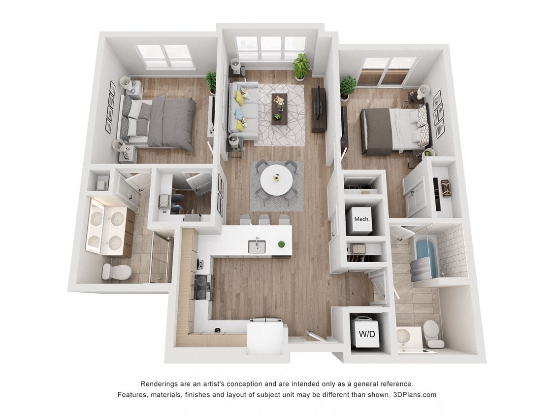 Floor Plan - Avenue G | 2 Bed/2 Bath-BW-02.1