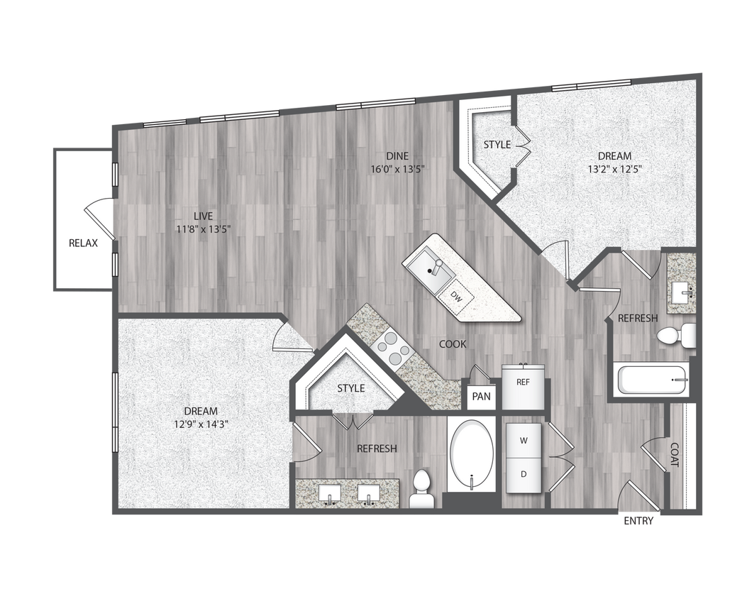 B6 floor plan Encore Montrose - B6
