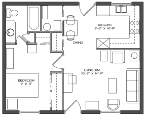 1BR/1BA - 1BR/1.0BA