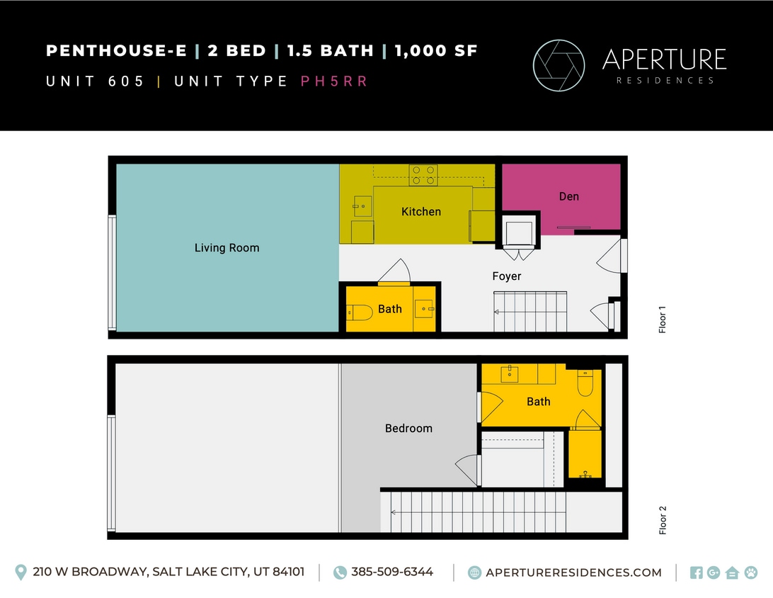 Unit 605 Aperture - Floor Plan Inserts - 2x1.5 Penthouse-E