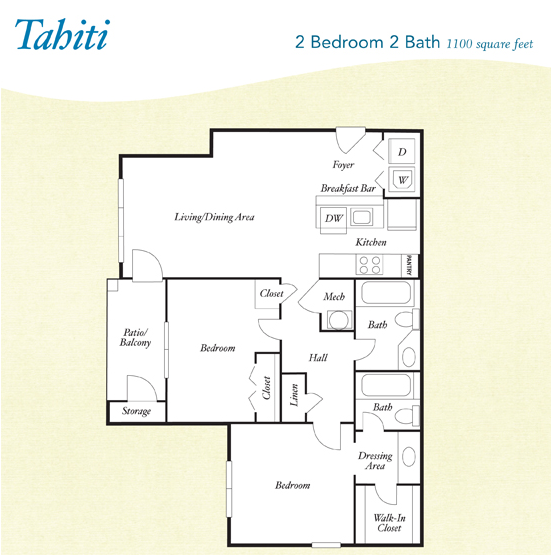 Tahiti - TwoBR.png - B5 - Tahiti - Two Bedroom, Two Bathroom