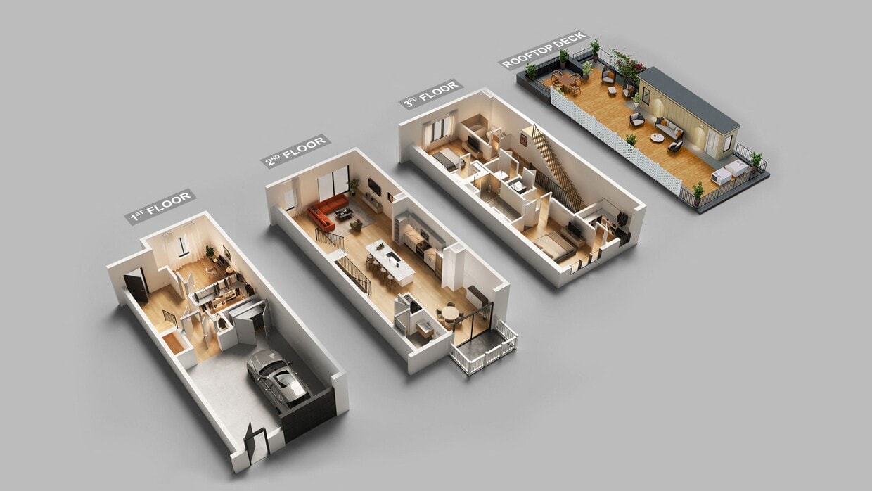 Floor Plan - Two Bedroom Townhome