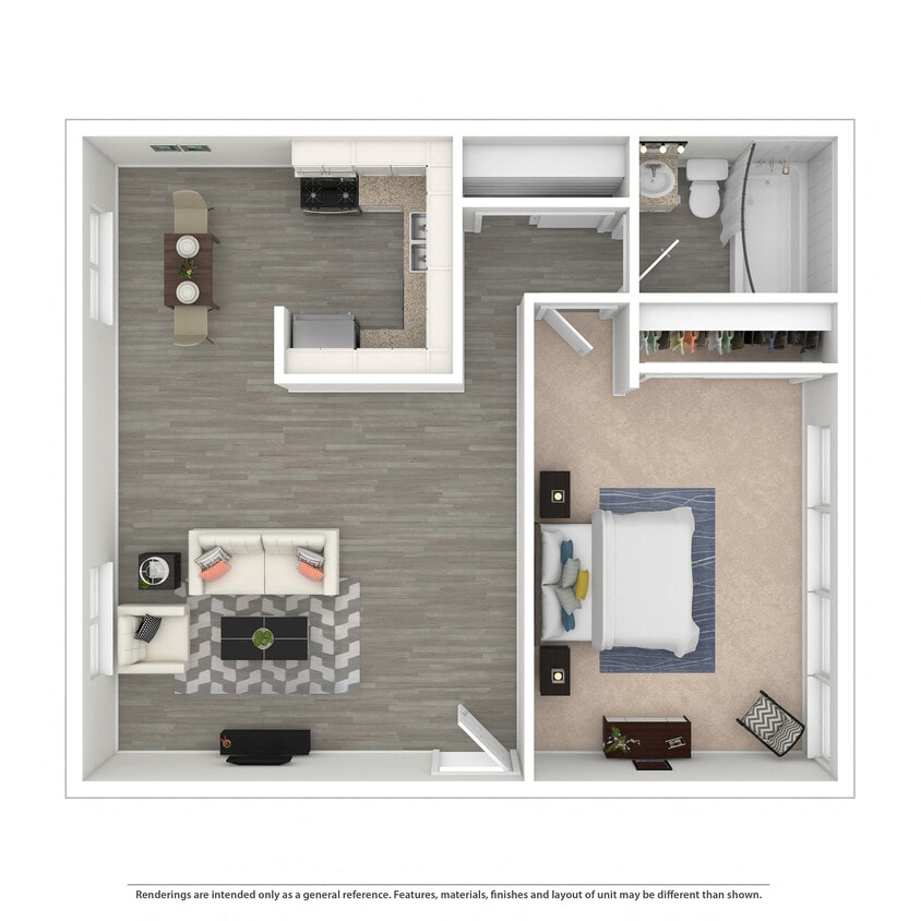 Floor Plan - OneBedroom-PlanI