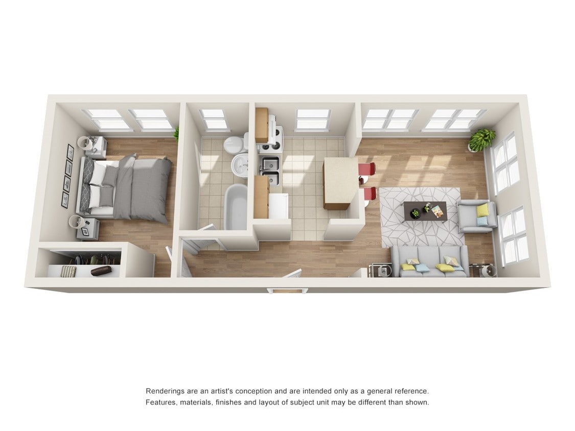 Floor Plan - 3 Arnoldale 1 BR 575 SQFT