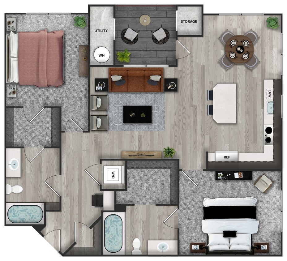 Park Hill 4000 - 2 Bed, 2 Bath, Cherry (B2) - 1182sqft.jpg - Cherry (B2)