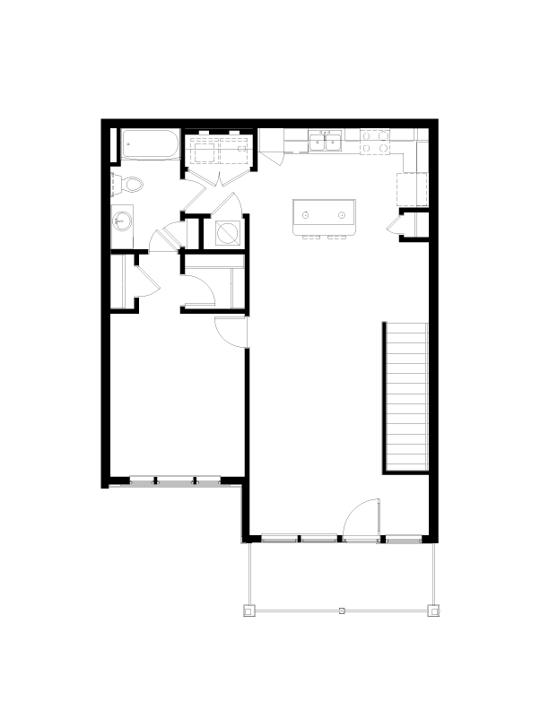 Floor Plan - 1 BR Aspire Overlook