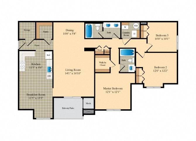 Floor Plan - 3x2 Large