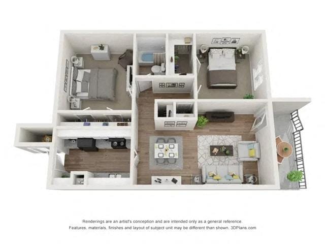 Floor Plan - 2 BEDROOM | 1 BATHROOM A