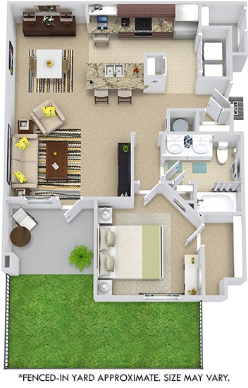 Floor Plan - Madrid with Fenced-In Yard