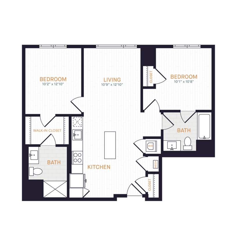 Floor Plan - B3 | 2 Bed | 2 Bath