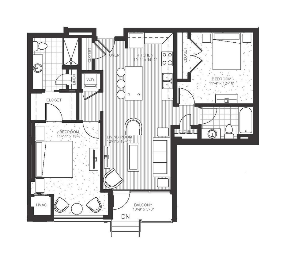 Ellipse on Excelsior and E2 - E2 - Curium - 2 Beds - 2 Baths - 1027 Sq. ft. - E2 - Curium