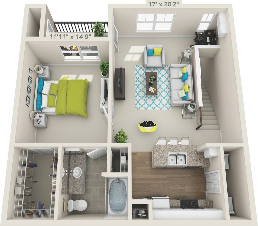 MULBERRY.jpg - A3 MULBERRY - 1 Bedroom, 1 Bathroom
