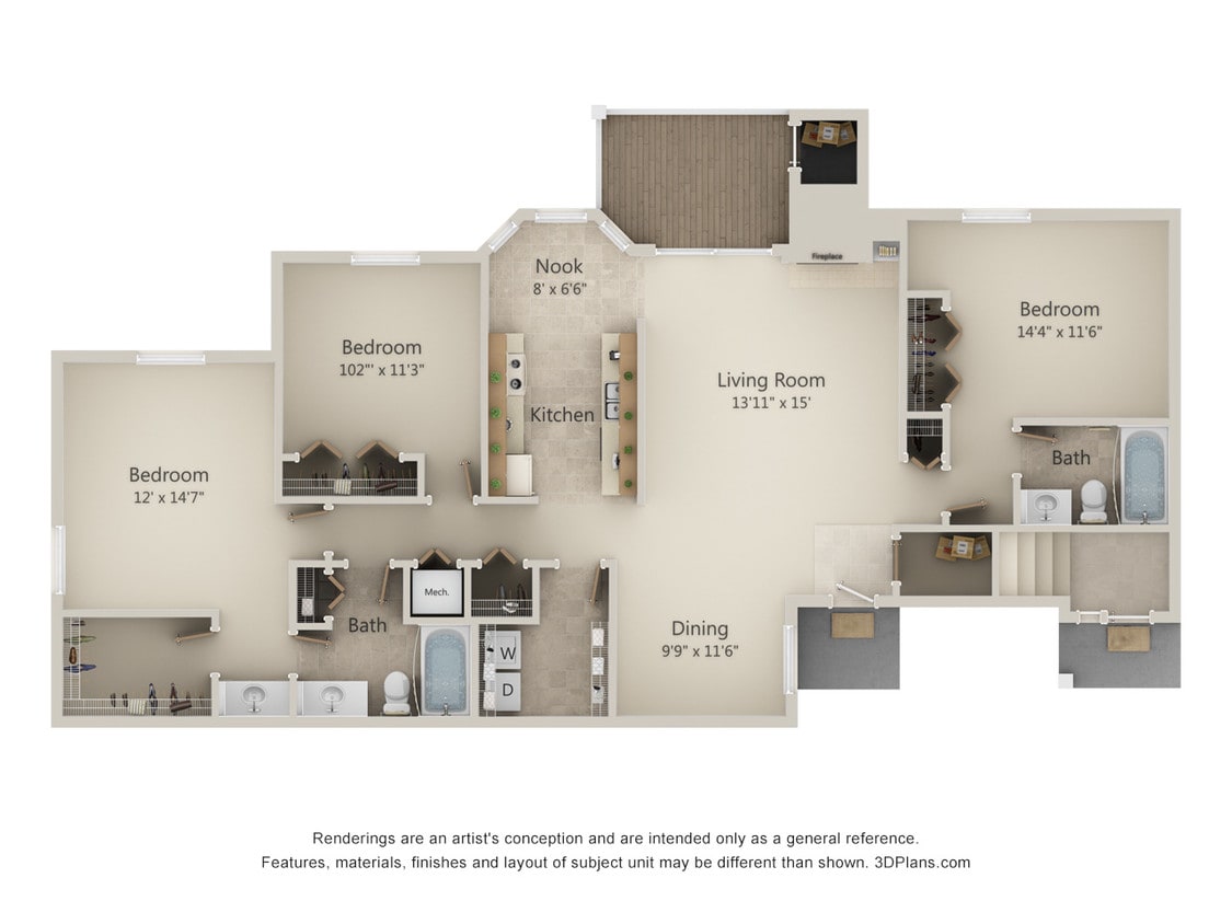 Floor Plan - 3J-Sunrise Series