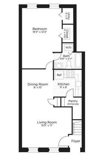 Floor Plan - 1 Bedroom | 850 sf